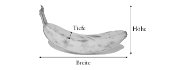 die drei Ausdehnungsrichtungen H&ouml;he, Breite und Tiefe
